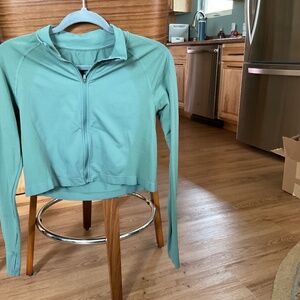 Cropped workout jacket